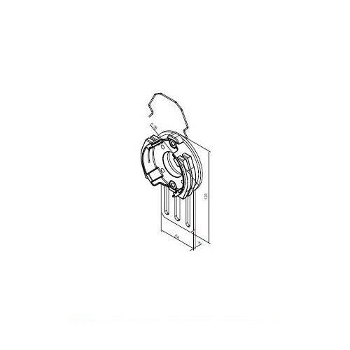 SUPPORTO STANDARD REGOLABILE PER ERA L Ø 58 MM NICE 526.10037 AUTOMAZIONE NUOVO