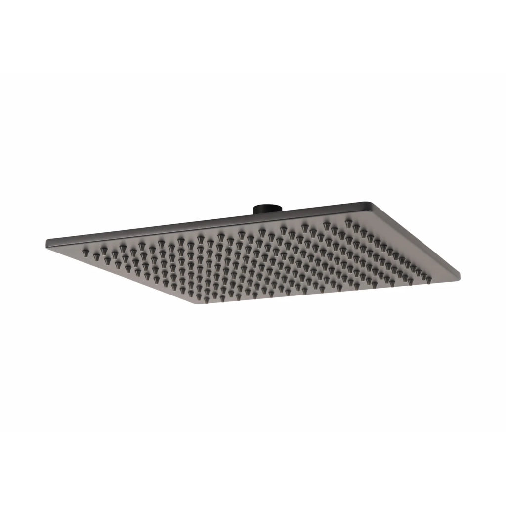 Soffione Doccia Quadrato Nero Opaco in Acciaio Inox 18/10 ss Aisi 304 verniciato 30x30 Mod. Seven Square