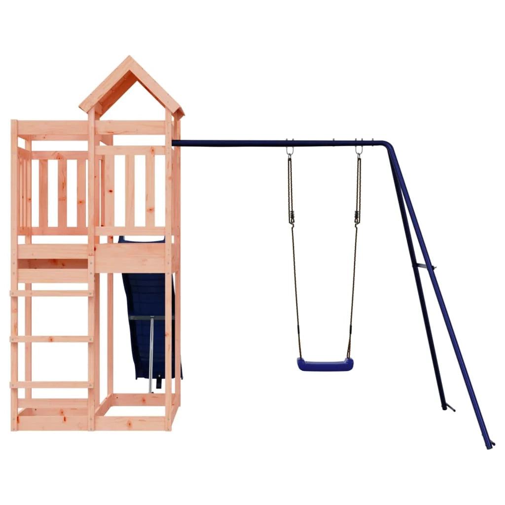 Altalena parco giochi da esterno scivolo altalena robusta giochi da giardino 291 x 373 x 238 cm legno massello di abete Douglas 02_0004670