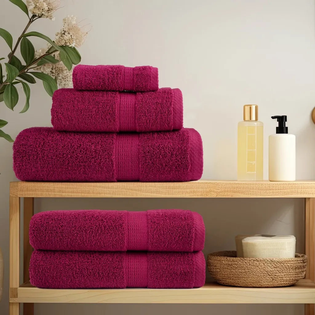 Asciugamani per ospiti Premium SOLUND 2 pz Bordeaux 30x50 cm 600 g/m² 137206