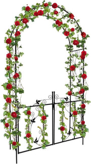 Tunnel per Fiori e Piante Rampicanti in Metallo per Giardino - Trellis per Giardino - Tunnel per Fiori e Piante Rampicanti - 23 Metri di Lunghezza - Resistente alle Intemperie - Adatto per Prato, Giardino di Corte e Patio