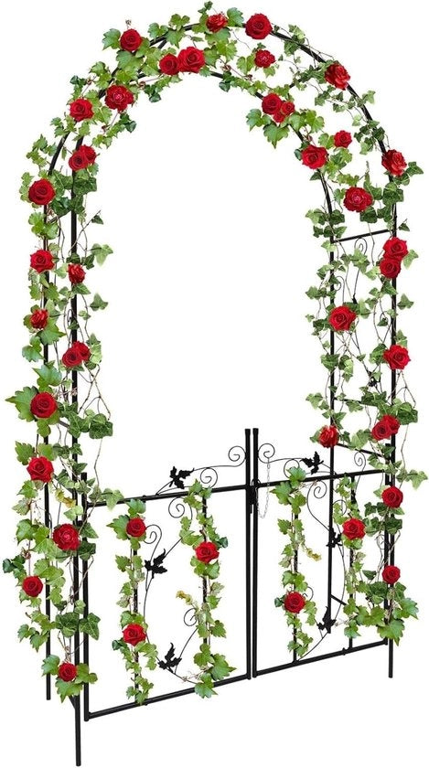 Tunnel per Fiori e Piante Rampicanti in Metallo per Giardino - Trellis per Giardino - Tunnel per Fiori e Piante Rampicanti - 23 Metri di Lunghezza - Resistente alle Intemperie - Adatto per Prato, Giardino di Corte e Patio