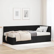 Struttura Letto Angolare con Materasso 2 pcs Nero Velluto 3393833