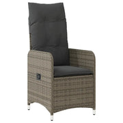 Set BistrÃ² da Giardino 7 pz con Cuscini in Polyrattan Grigio