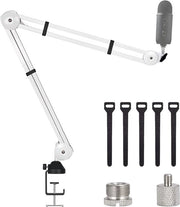 braccio microfono professionale - Reggisupporto per microfono QuadCast / supporto per microfono standard regolabile, altezza 58,1 x 21,1 x 7,7 cm