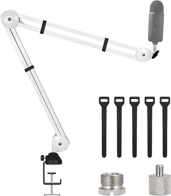 braccio microfono professionale - Reggisupporto per microfono QuadCast / supporto per microfono standard regolabile, altezza 58,1 x 21,1 x 7,7 cm