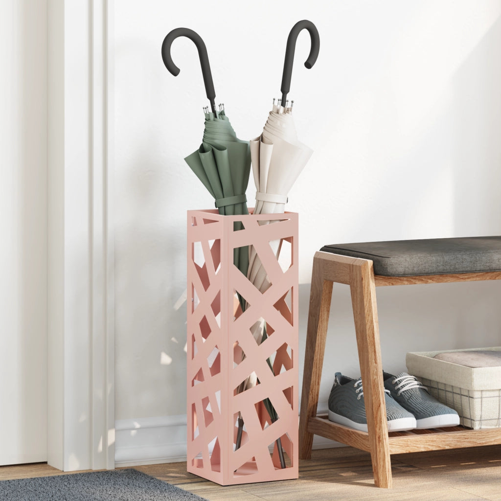 portaombrelli Rosa Metallo Media Intarsi Decorativi
