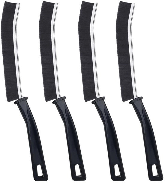 Set di spazzole per angoli e spigoli Premium - Spazzola per angoli e spigoli - Spazzola multifunzionale - Set di 4 pezzi - Spazzola per pulizia con setole dure
