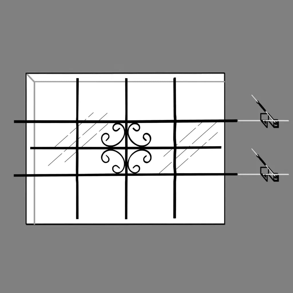 Grate di Sicurezza per Finestre 69 x 114 cm CFW7408851