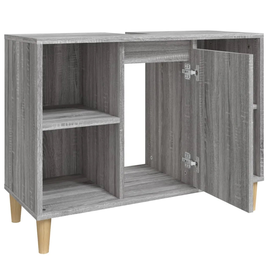 Mobile Lavabo | Armadio Lavabo Grigio Sonoma 80x33x60 cm in Legno Multistrato