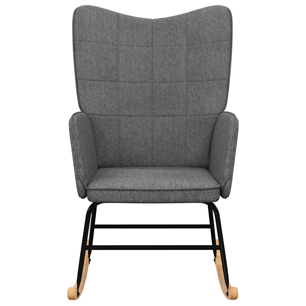 Sedia a Dondolo Grigio Scuro in Tessuto CFW7563961