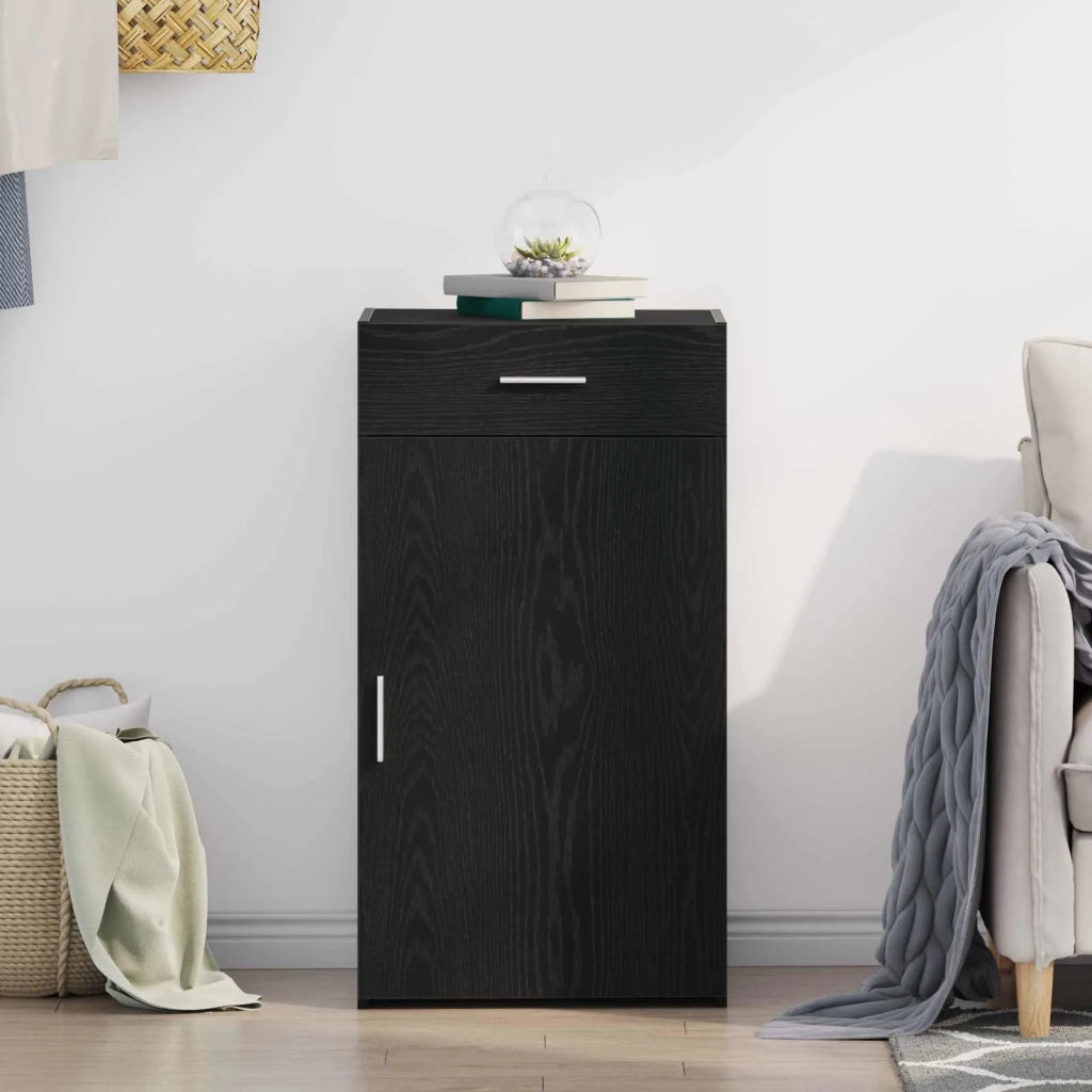 Credenza con cassetto Rovere Nero 50 x 42,5 x 93 cm 868761