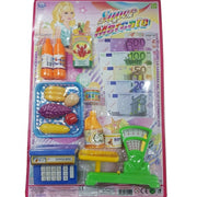 Trade Shop - Super Market Cassa Bilancia Soldi Spesa Carrellino Frutta Latte Gioco Bambini -