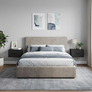 Mobiletto da notte a muro 2 pcs Nero 34,5 x 33 x 20 cm 898938
