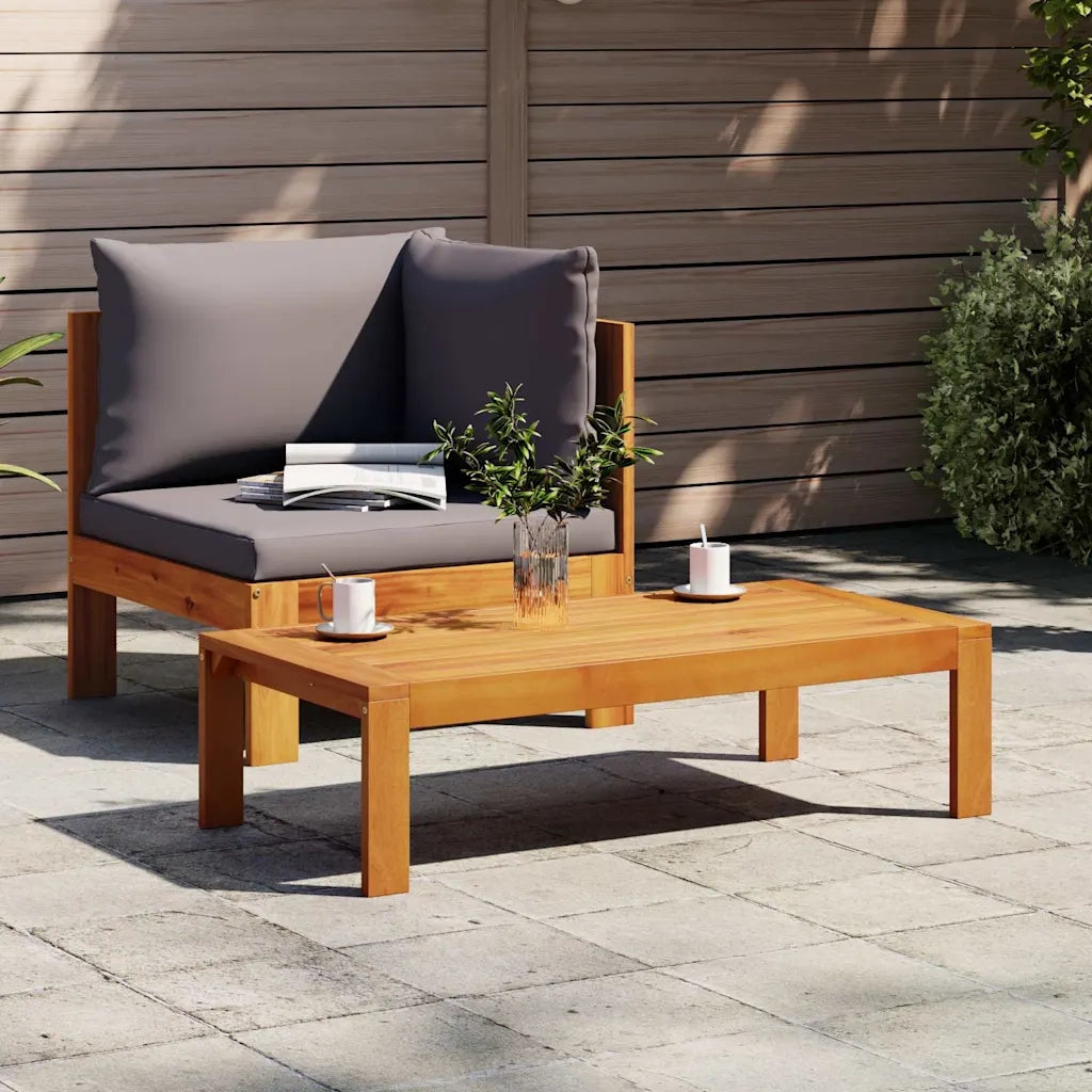 Salotto da Giardino-Set Divani da Giardino 2pz con Cuscini Legno Massello di Acacia 197148