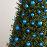 Set Palline di Natale 111 pz Blu in Polistirene