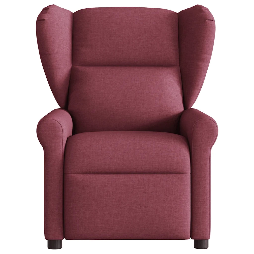 Poltrona Reclinabile in Tessuto Rosso Vino 4015659