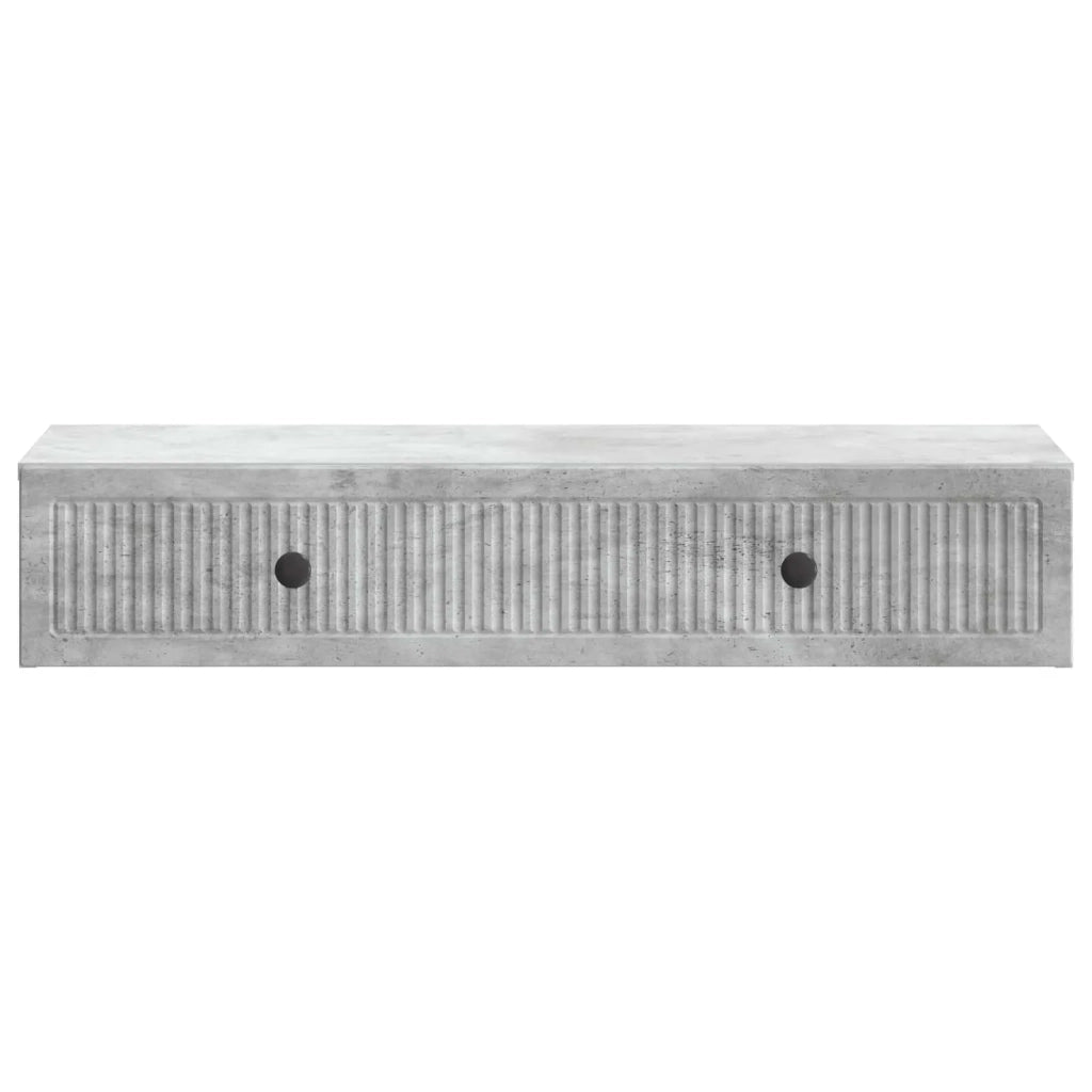 Tavolino da Parete Laterale Grigio Cemento 87,5 x 34,5 x 17 cm 897988