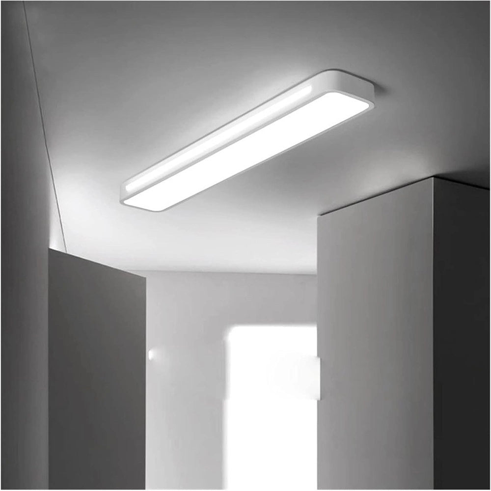 Trade Shop - Plafoniera Led 16w Moderno Bianco Soffitto Rettangolare Striscia Luce 6500k 50187 -
