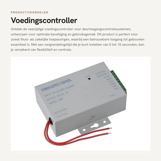 Sistema di controllo di accesso per porte - Installazione facile - Protezione anti-interferenza - Tempo di blocco fino a 15 secondi - Garanzia