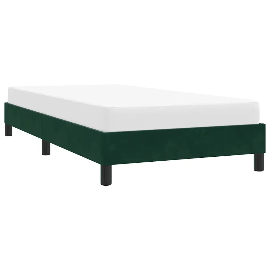 Giroletto senza Materasso Verde Scuro 90x210 cm in Velluto 4101340
