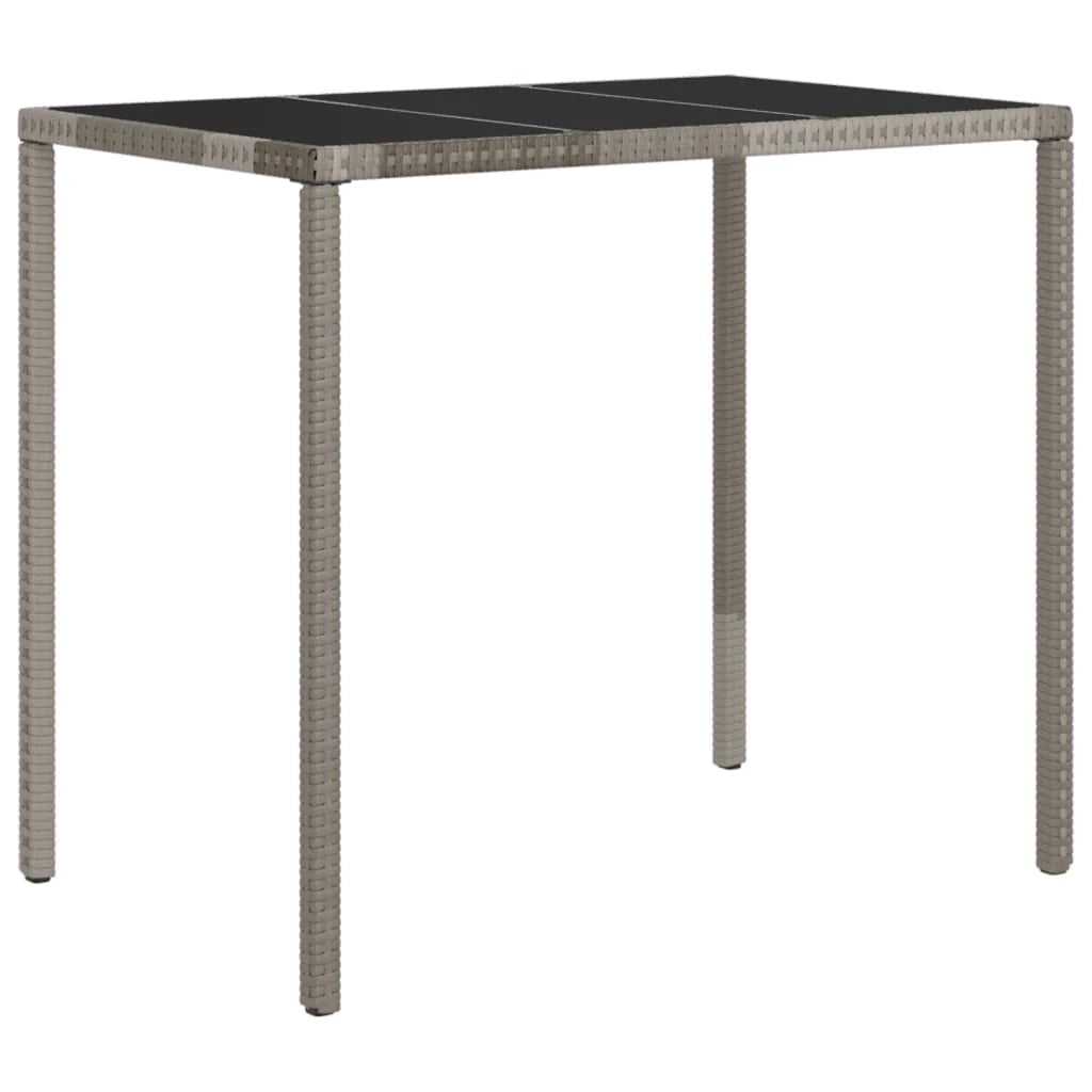 Set di mobili da giardino mobili da esterno set da 4 pezzi con cuscini resina intrecciata grigia 02_0016139