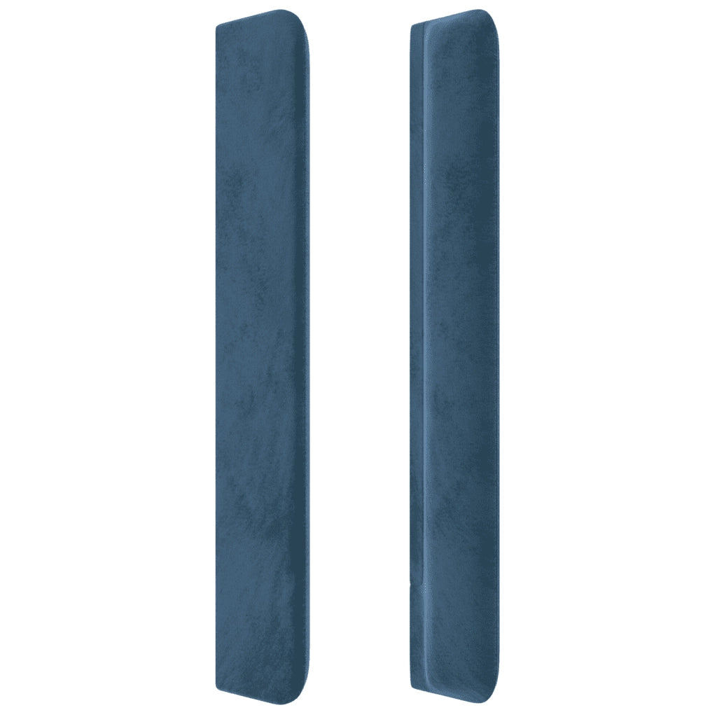 Giroletto a Molle con Materasso Blu Scuro 180x200 cm in Velluto 3132697