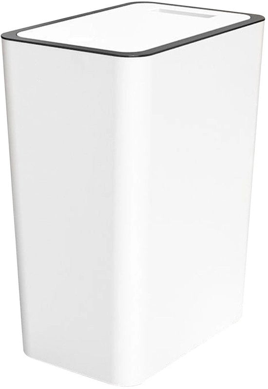 Afvalemmer 15 litri - Contenitore di Rifiuti in Plastica con Coperchio - Drenaggio Automatico - Pistone Integrato - Adatto per Bagno/Cucina - Prevenzione della Diffusione di Odi e Rifiuti - Contenitore di Rifiuti