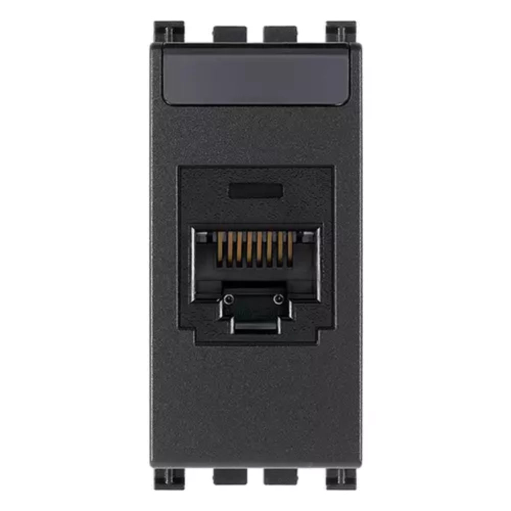 Presa rj45 con connettore panduit cat5e utp mini-com serie vimar arkè 19340.1 *** colore grigio, confezione 1