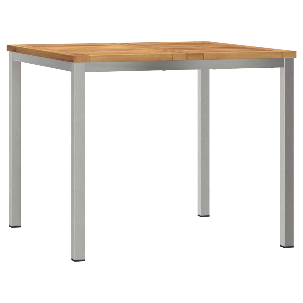 Set da Pranzo da Giardino 3 Pezzi in Legno Massello di Acacia