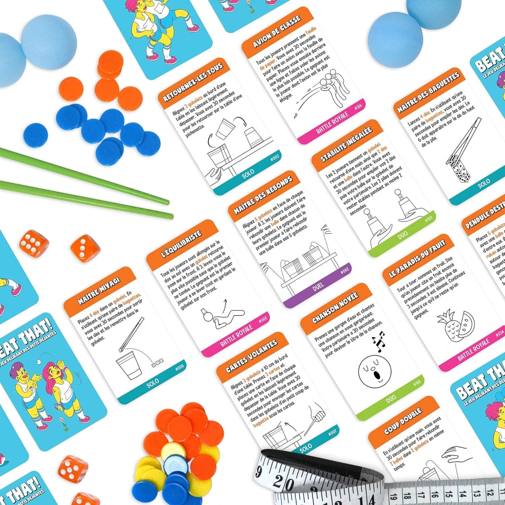 BEAT THAT! - Il Gioco Delirante delle sfide pazze da affrontare con la famiglia o gli amici - Gioco di società per Bambini, Adolescenti e Adulti