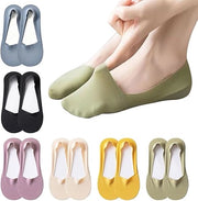 Sokke per donna senza visibilità, antiscivolo, con fodera soffice e basse, in nylon, per scarpe con tacco basso, 6 paia, taglia unica.