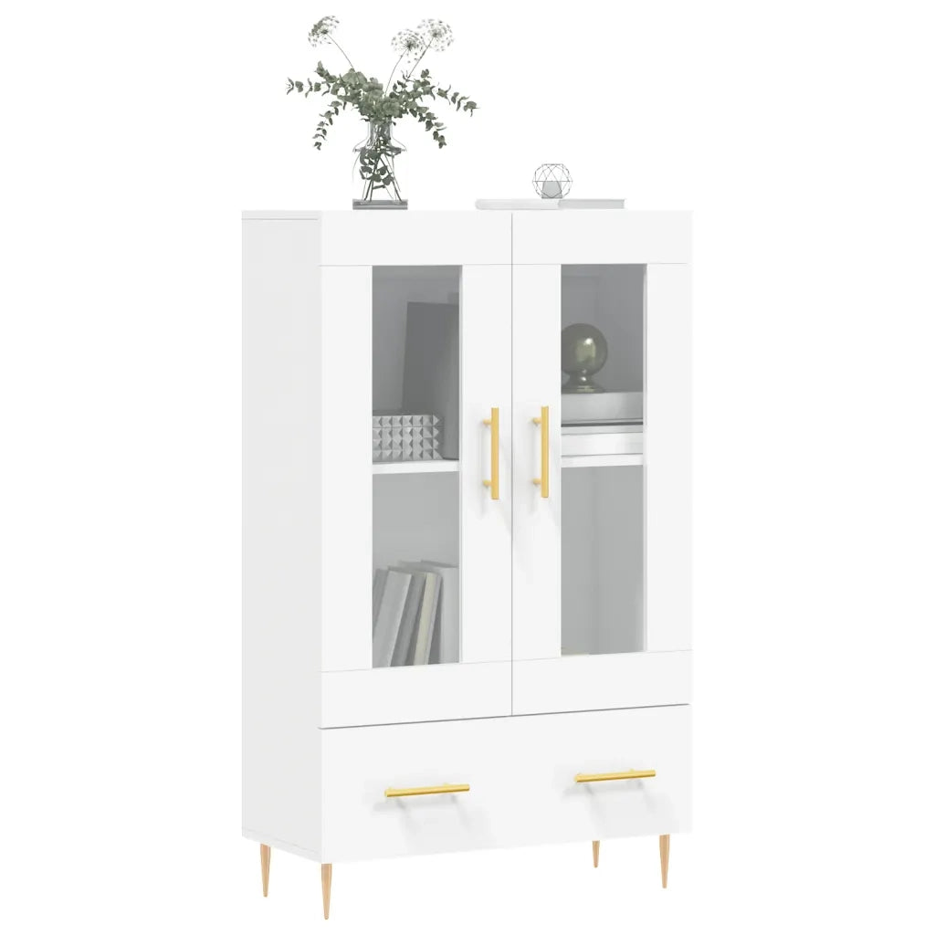 Credenza Bianca 69,5x31x115 cm in Legno Multistrato