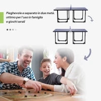 Tavolo da Ping Pong Pieghevole per Interni, Tavolo Ping Pong con Rete, Montaggio Non Richiesto, 182x91 cm, Blu e Viola