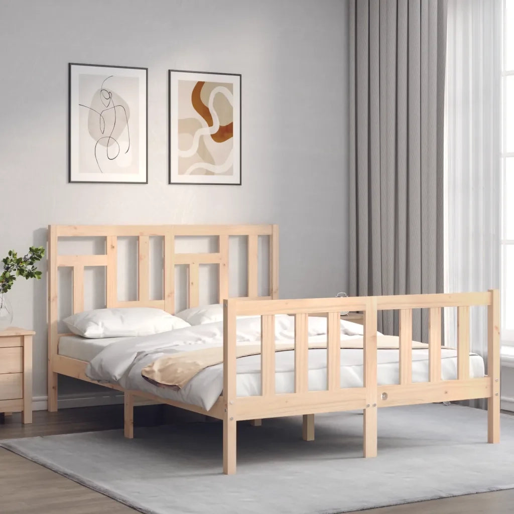 Giroletto senza Materasso-Struttura Letto 120x200 cm in Legno Massello di Pino 616758