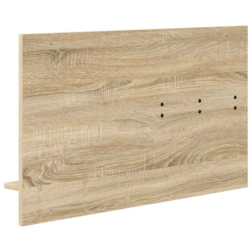 vidaXL Appendiabiti a muro con specchio rovere sonoma 90 x 10 x 50 cm