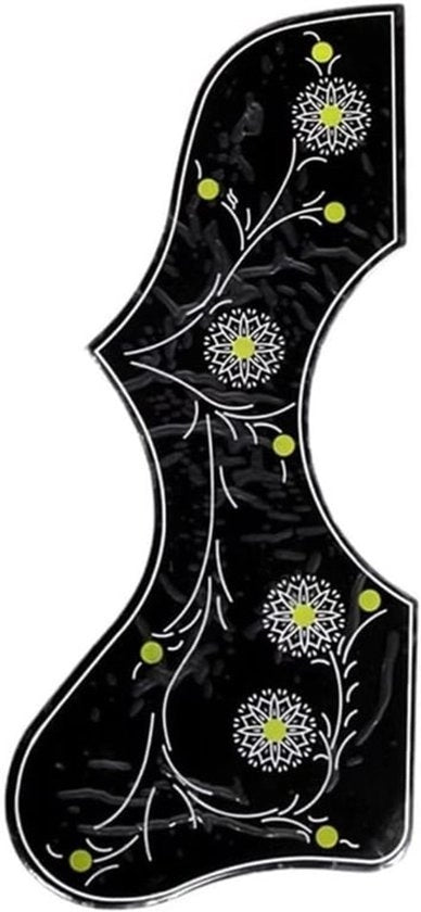 Sticker per Piastra Chitarra 2,5mm di Spessore con Disegno di Fiore - Sticker Protettivo per Chitarra Acustica