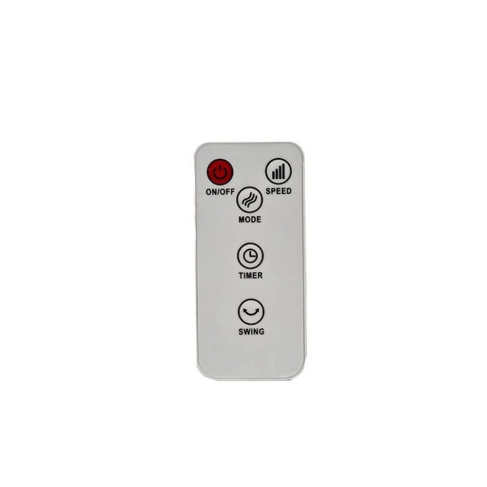Trade Shop - Ventilatore A Torre 91cm 50w Bianco Senza Pale Silenzioso Oscillante Digitale Telecomando -