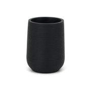 Porta spazzolini nero in poliresina - Serie Elegant