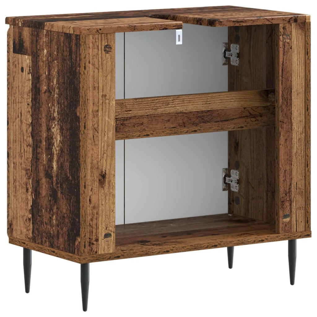 Armadio per Lavabo da Bagno ZWOLLE Legno antico 896353