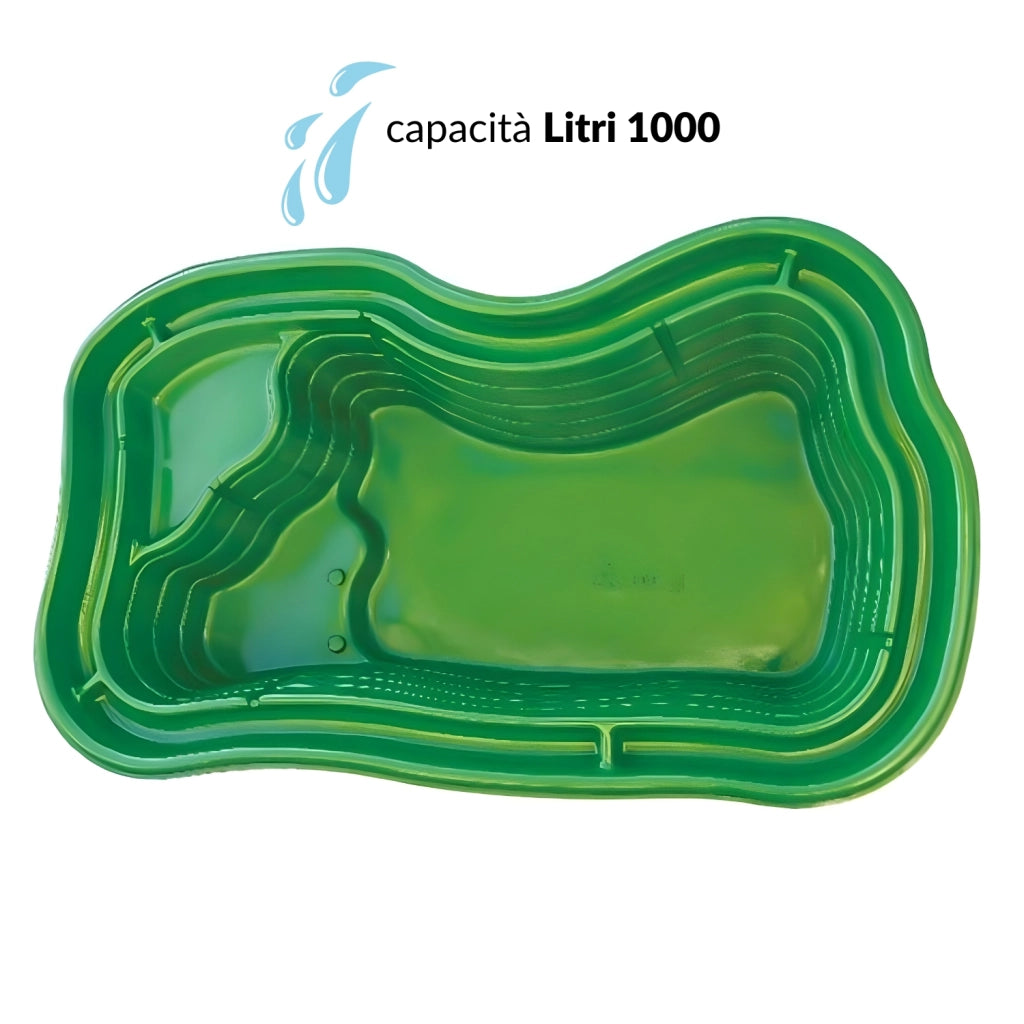 Laghetto da giardino maggiore verde e pompa gda 6000 uvc 11 watt