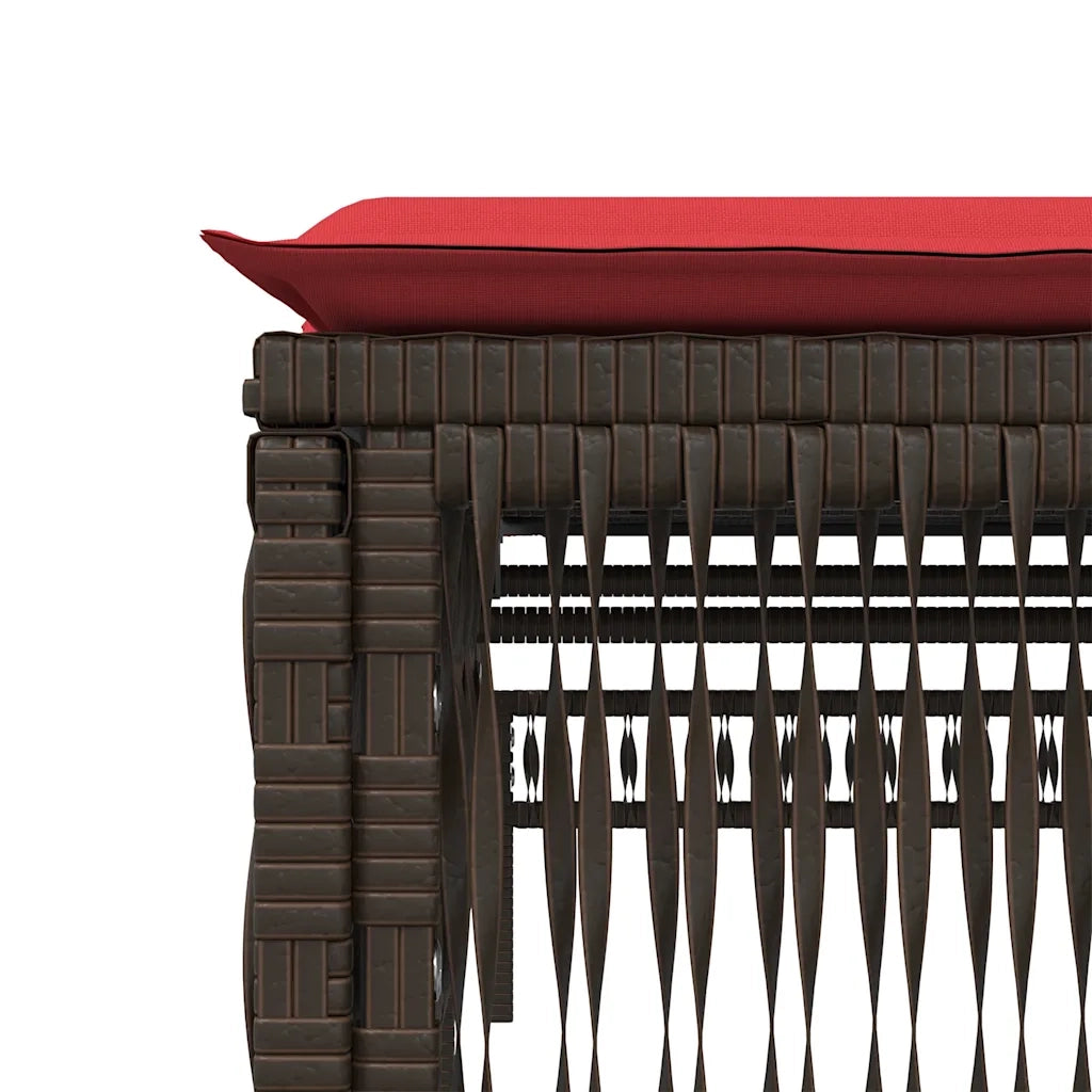 Lettini prendisole 2 pz con Tavolino in Polyrattan Marrone 4002753
