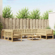 Set di divani da esterno 10 pz Bianco e Beige 3387057