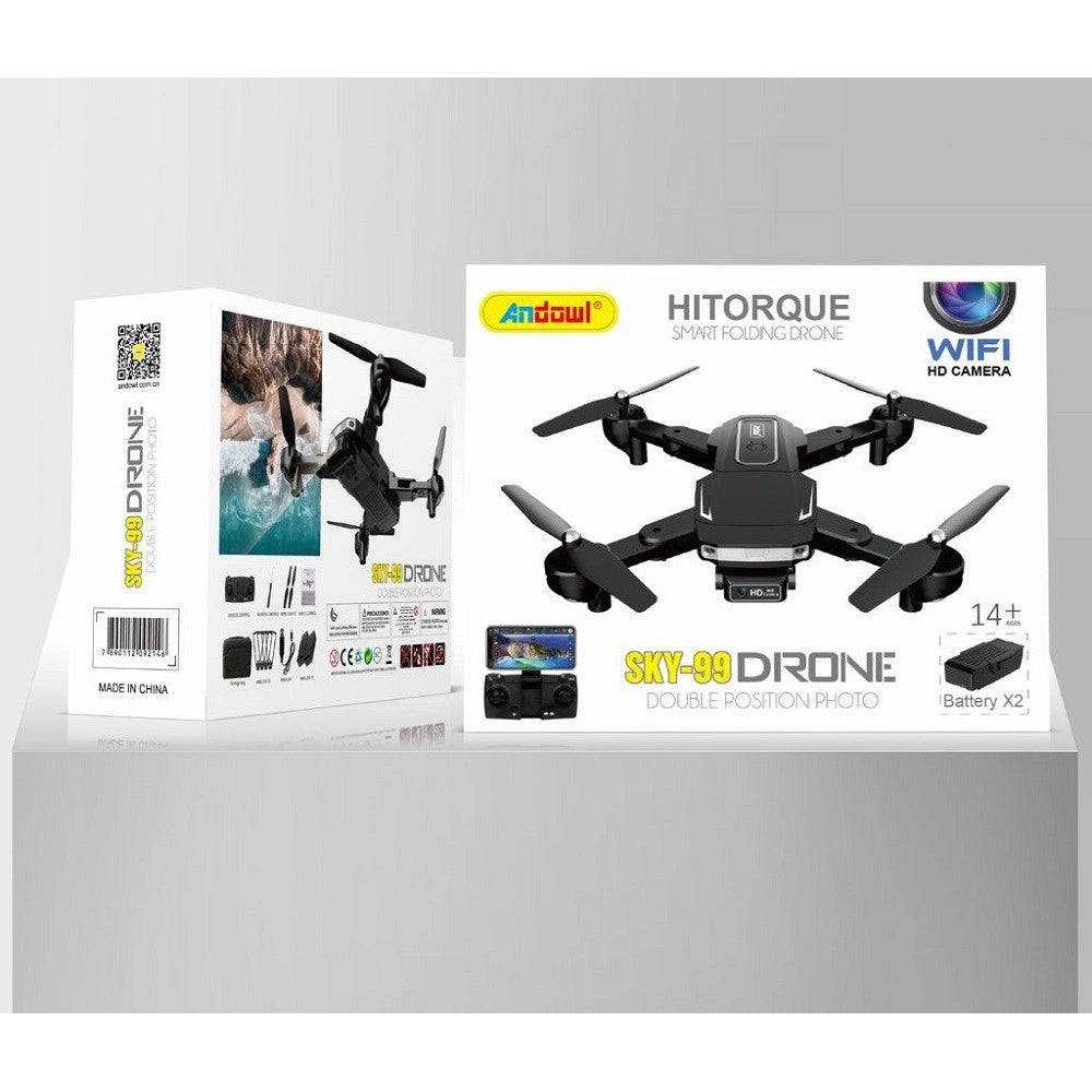 Trade Shop - Drone Sky-99 Drone Doble Position Foto Connessione Wi-fi 2,4 Ghz Telecomando App -