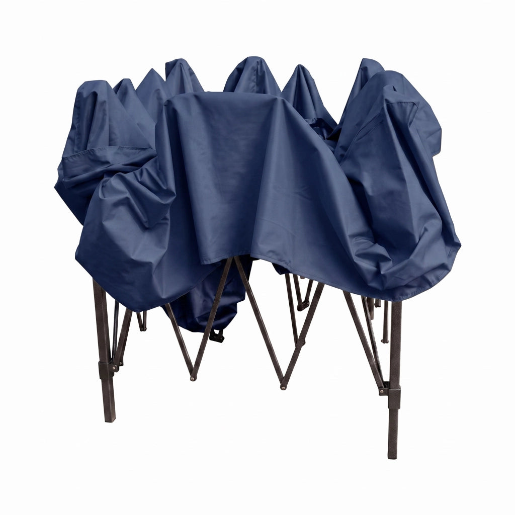 Gazebo richiudibile 3x3 pieghevole a fisarmonica automatico mercato tenda con sacca colore blu