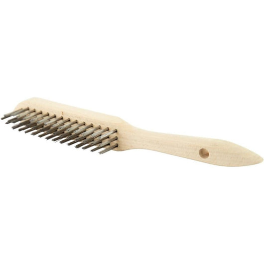 Topex 14a604 spazzola metallica, a, 4 file, manico in legno ds