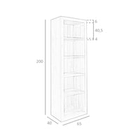 Scaffale in legno di noce