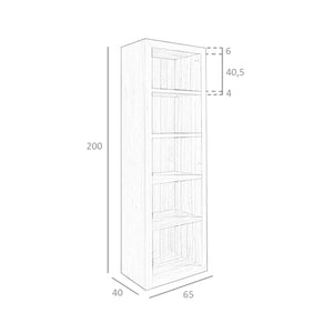 Scaffale in legno di noce