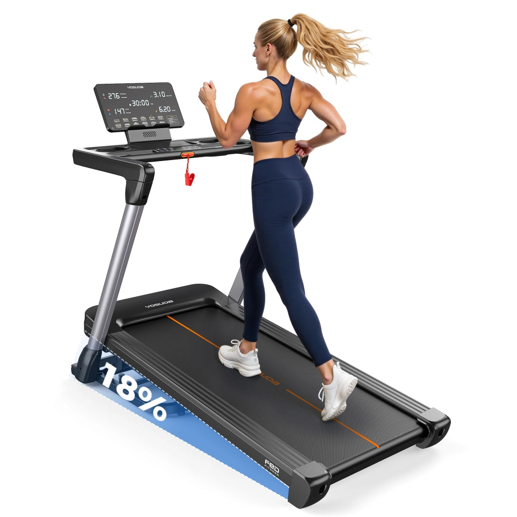 Tapis roulant pieghevole YOSUDA ¨C zephmum ¨C 1-14 km/h, 18% pendenza, 172 kg, HD-Display, Bluetooth