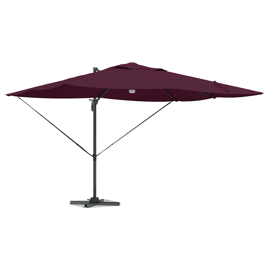 Ombrellone-Ombrello da giardino balcone Rosso Bordeaux 351 x 250 x 253 cm